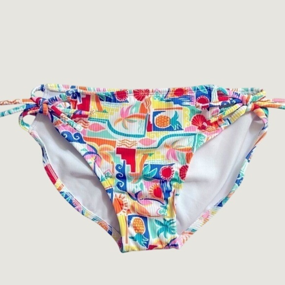 Art Class Tropical Beach Bikini Swim Bottom Girls XL 14 Colorful NWT